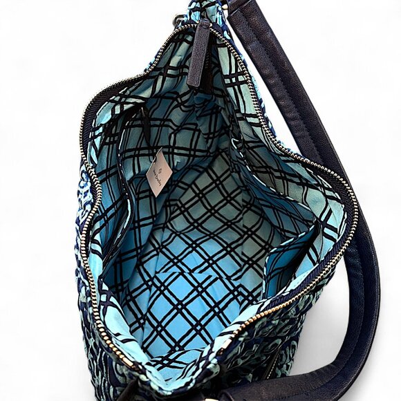 Vera Bradley Vivian Hobo Cuban Tiles Bag W/Wallet Convertible Hobo Faux Leather - Picture 5 of 10